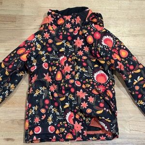 Roxy Kids Jetty Floral Ski Jacket - Black, Orange, Pink
